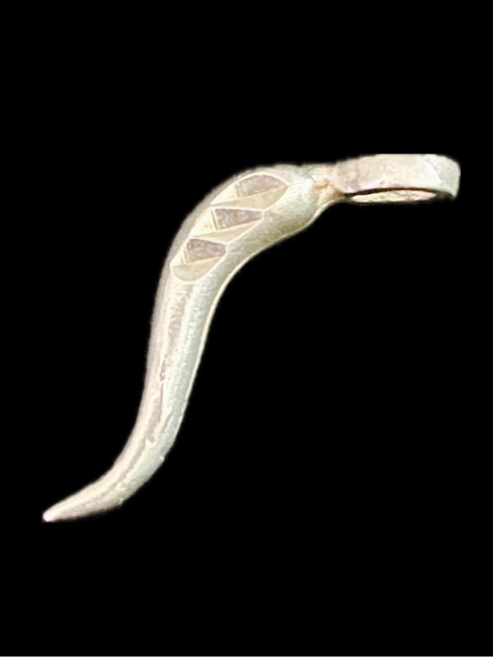 Vintage 925 Sterling Silver Italian Horn Cornicello Pendant Charm